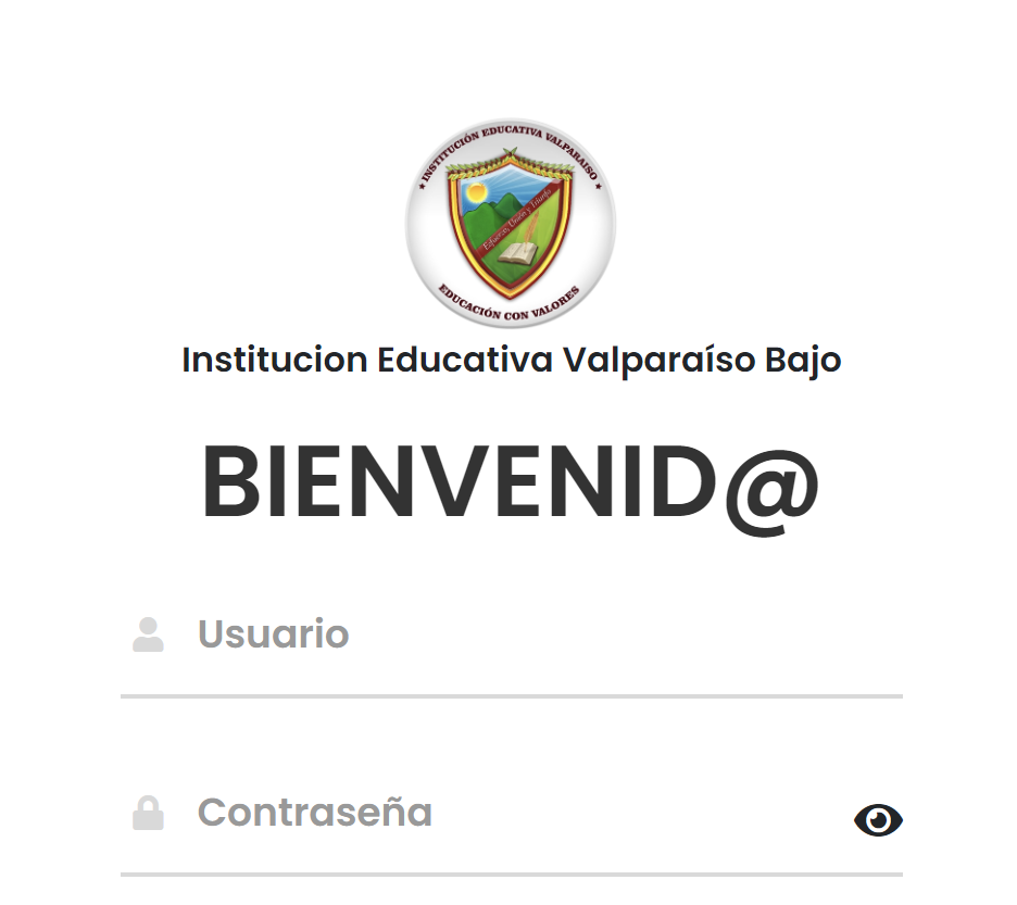 Vista de reporte académico